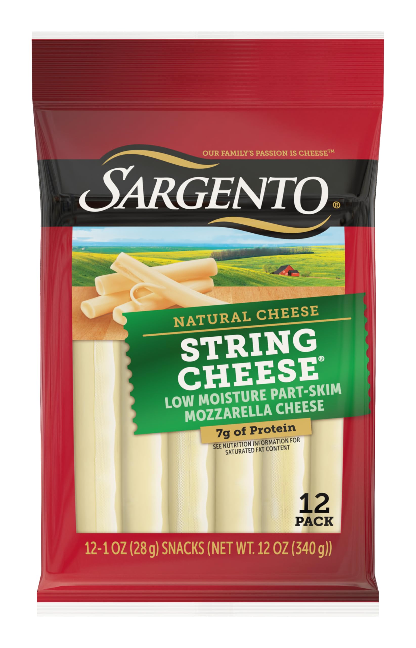 Sargento Natural Mozzarella String Cheese Sticks 12-Count