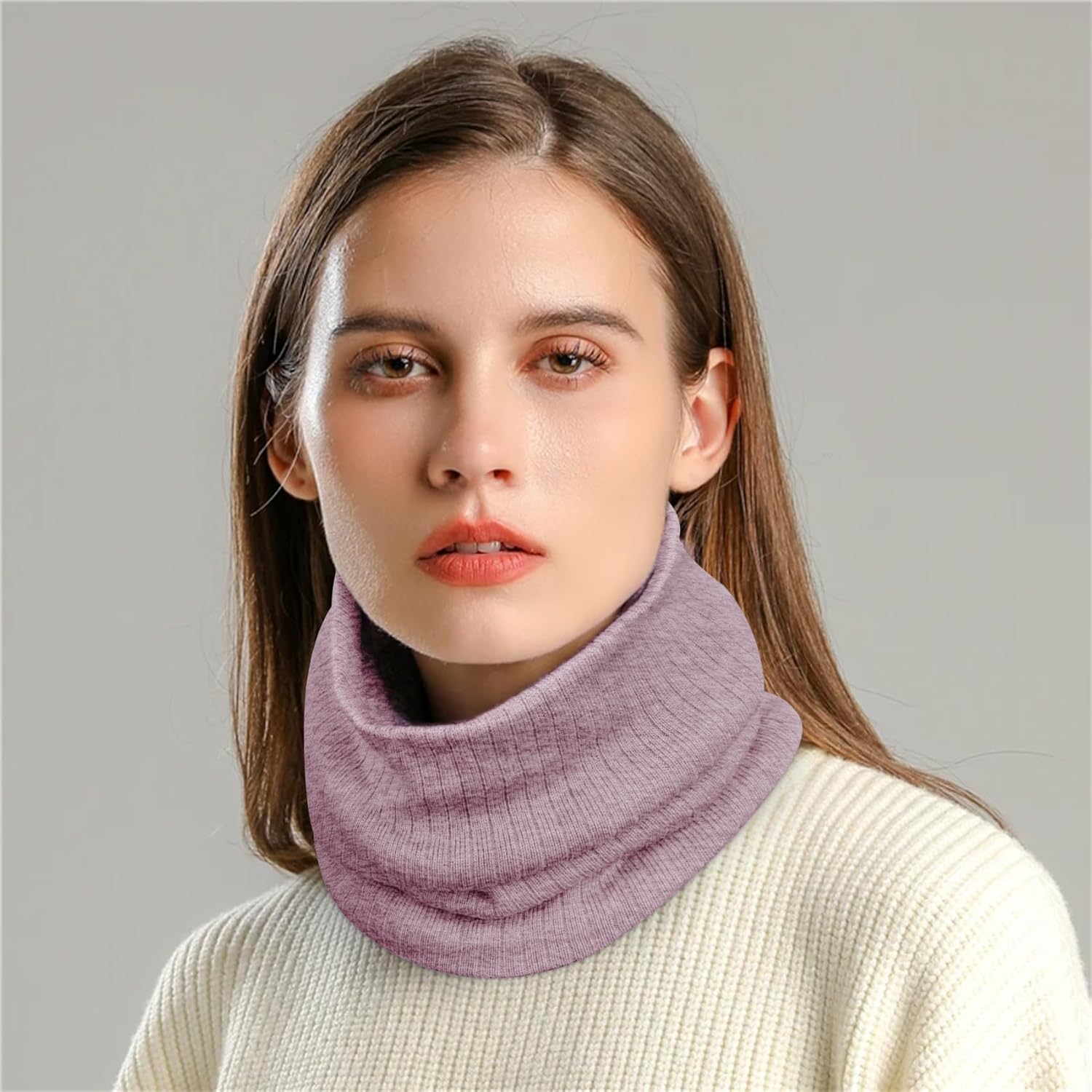 Chalier 3 Pack Neck Warmer for Women Cold Weather Knit Winter Scarf Thick Infinity Neck Gaiter for Men Women - Image 5