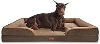 Vista 64 de Bedsure Camas ortopédicas para perros de gran tamaño – Cama lavable grande para perros y gatos, impermeable, cómodo sofá para perros con funda Negro