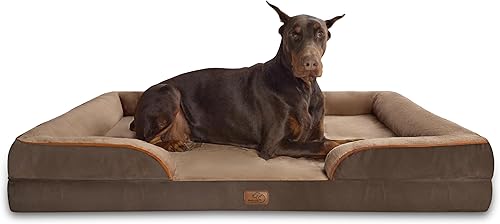 Miniatura 64 de Bedsure Camas ortopédicas para perros de gran tamaño – Cama lavable grande para perros y gatos, impermeable, cómodo sofá para perros con funda Negro