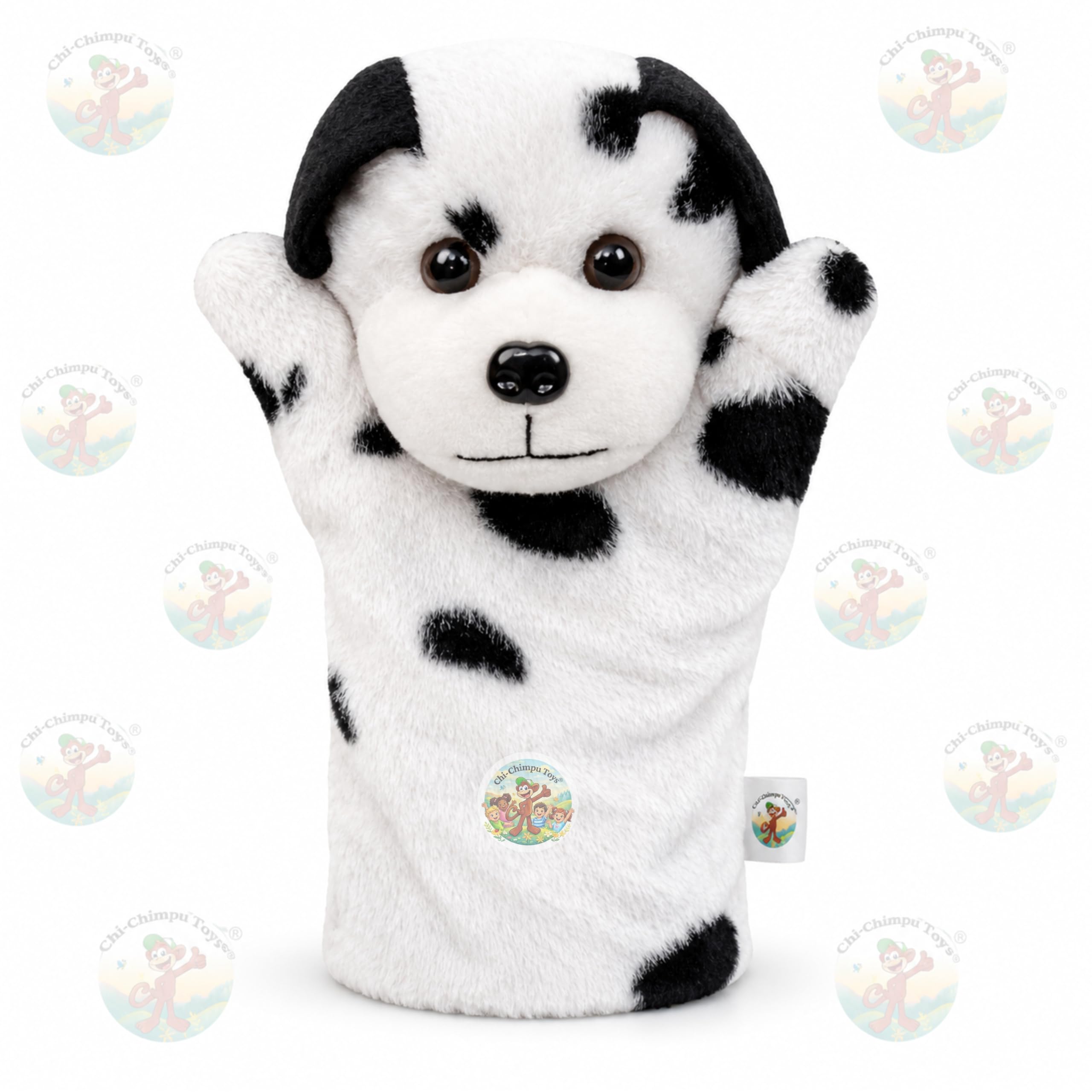Dalmatian Dog Hand Puppet for Kids | Soft Plush Animal Puppet | Interactive Storytelling Toy-image-3