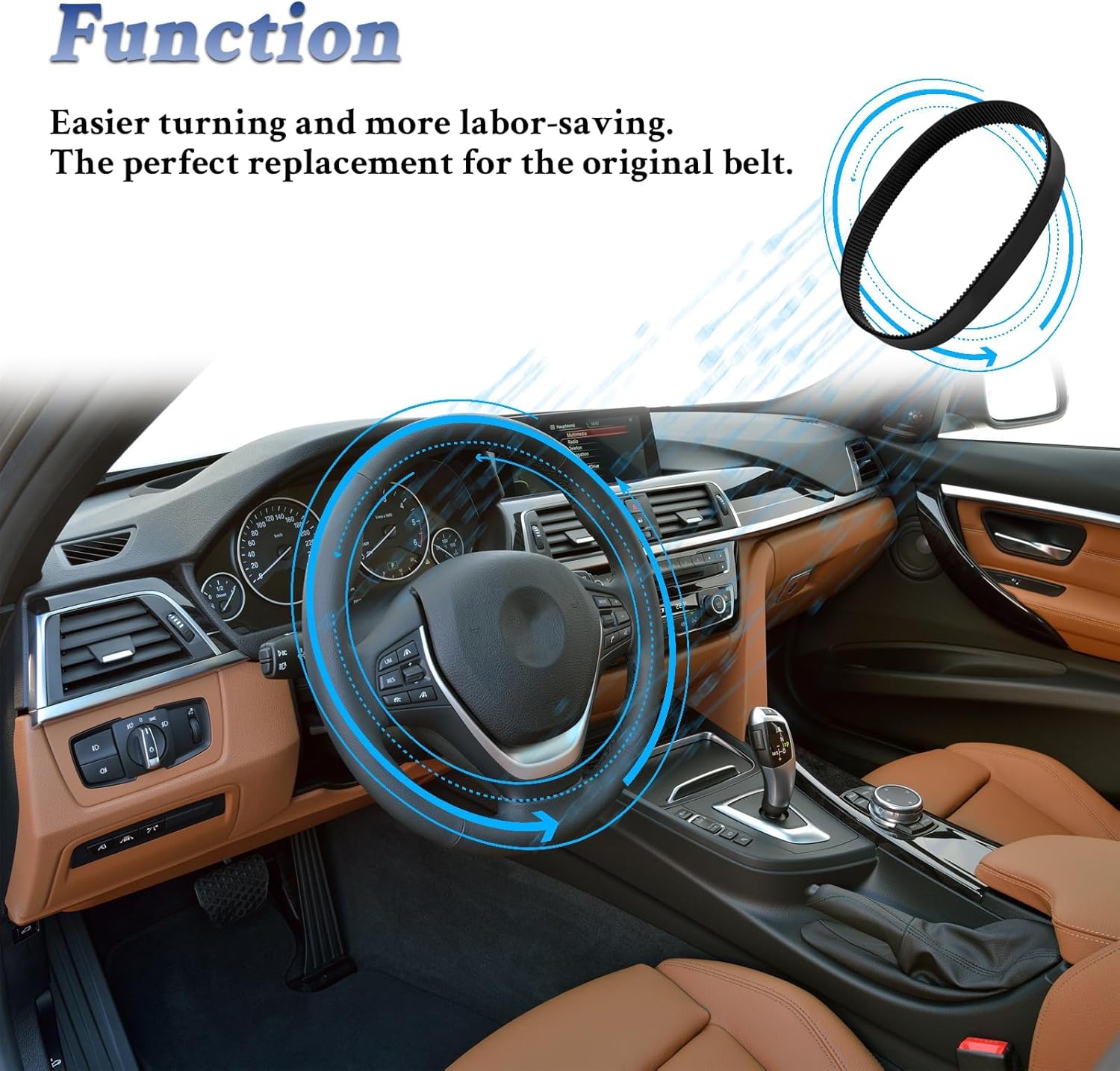FUSCH Electric Steering Rack and Pinion Gear Belt Compatible with BMW F20 F21 F22 F23 F30 F31 F34 F35 F32 F36 Gran Coupe LCI 120i 125i 320i 325i 330i 328i 335i Replace #: HEE4070ERM