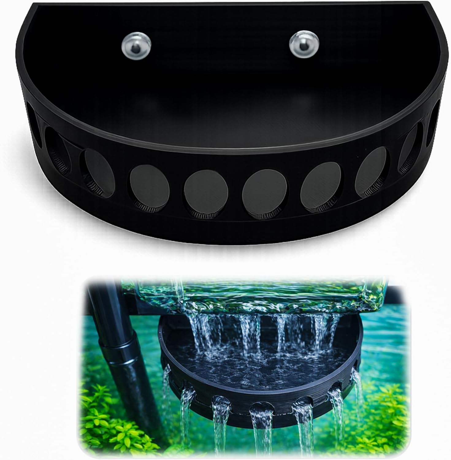 Aquarium Filter Baffle, Universal HOB Filter Compatible, Slow Flow Design for Betta Fish and Shrimp Tanks, 2 Suction Cups for Easy to Install Aquarium (XX-Large)