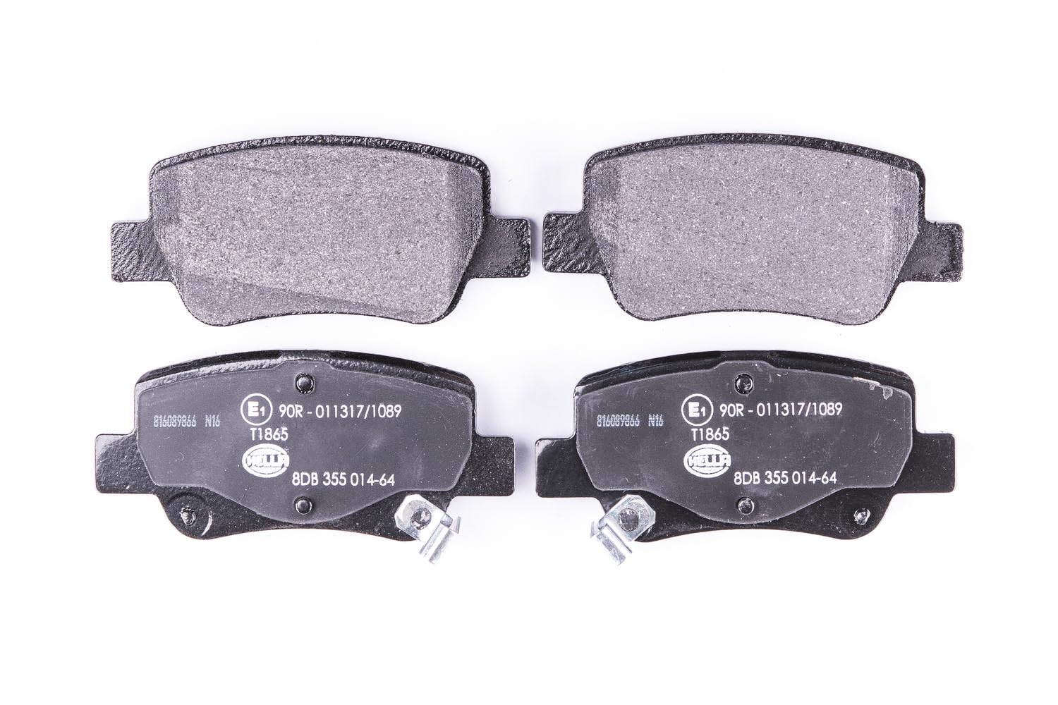 HELLA 8DB 355 014-641 Brake pad set - with acoustic wear warning - T1865 - for e.g. TOYOTA