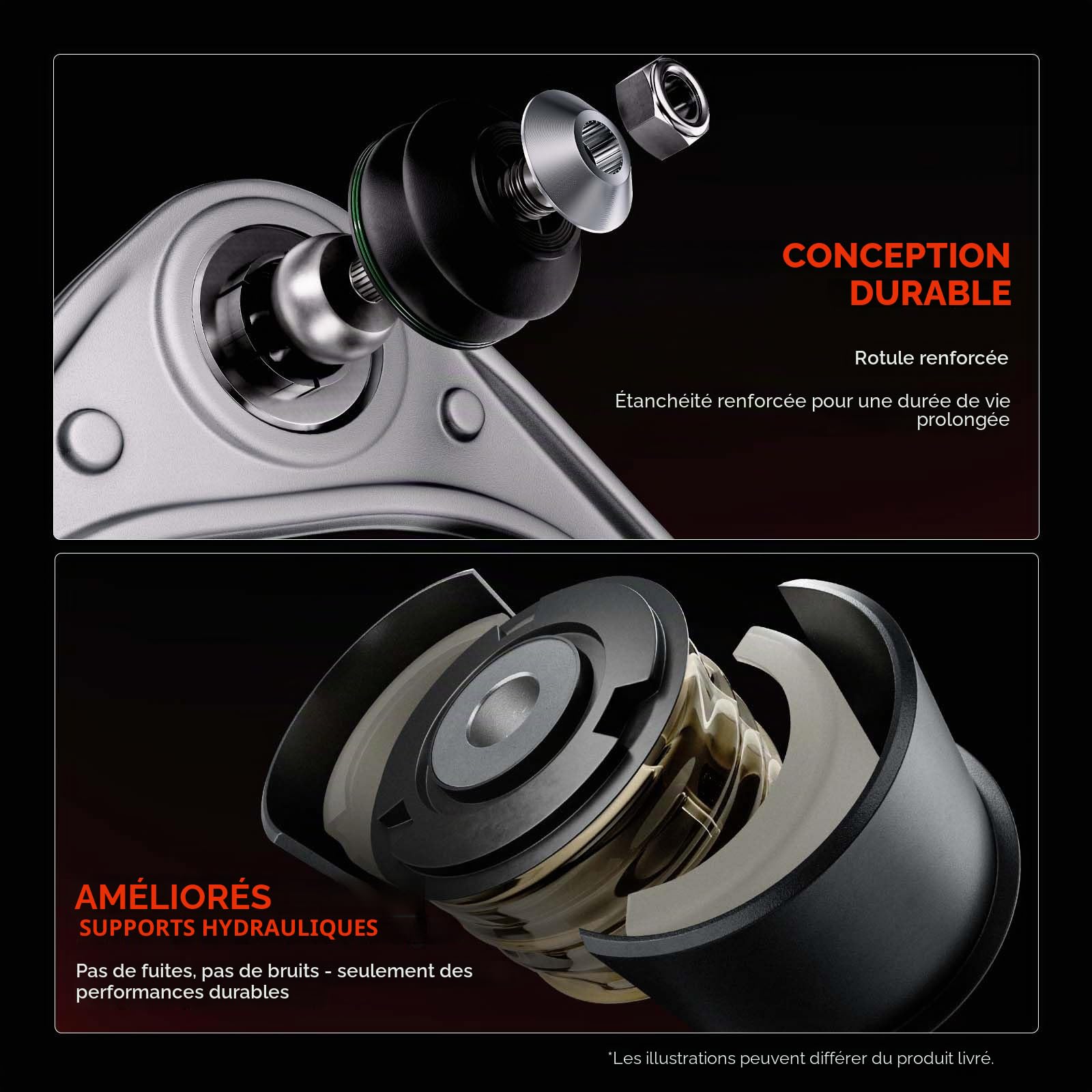 Frankberg 14x Kit de Bras de Suspension Avant Gauche Droite Compatible avec A4 Avant 8K5 Q5 8RB A4 8K2 A5 8T3 A5 Sportback 8TA Remplacer# 8K0407510A