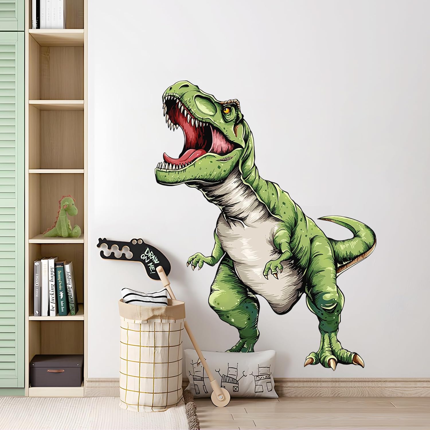 Tanlaby Large Dinosaur Wall Decals T-rex Wall Stickers Peel and Stick Decal for Baby Boys Kids Bedroom Nursery Playroom Decor(31.1×40.6in) - Image 5