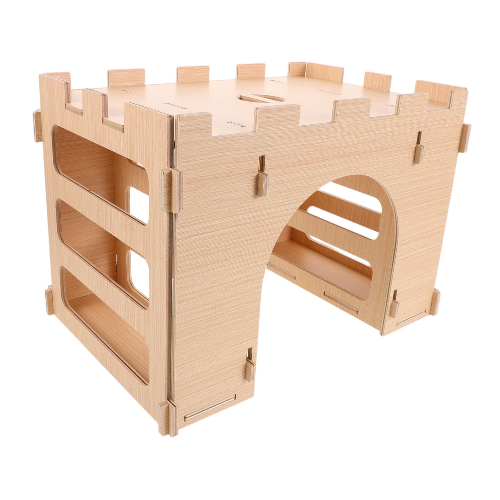 Holz Heuraufe Für Kaninchen Meerschweinchen Kleintiere Mit Futterbereich Nistkasten Für Hamster Chinchillas Frettchen Einfache Reinigung Und Befüllung