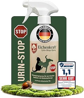 Urin Stop Spray – Enzymreiniger gegen Hunde- und Katzenurin, Geruchsneutralisierer Katzenabwehr Hundeabwehrspray, Katzenschreck Hundeschreck, Enzymreiniger für Haushalt und Tierbereich - 500ml