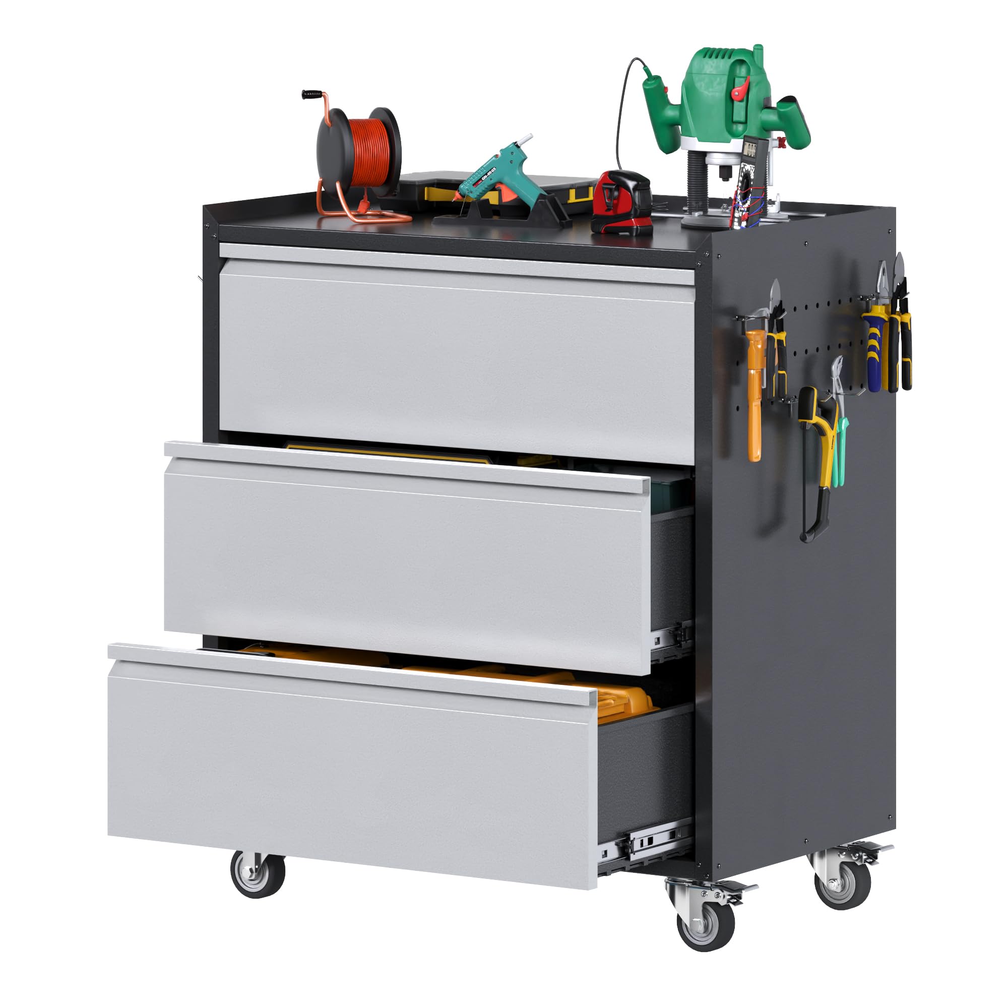 高級】ホルベイン社製 アトリエキャビネット 木製 キャスター