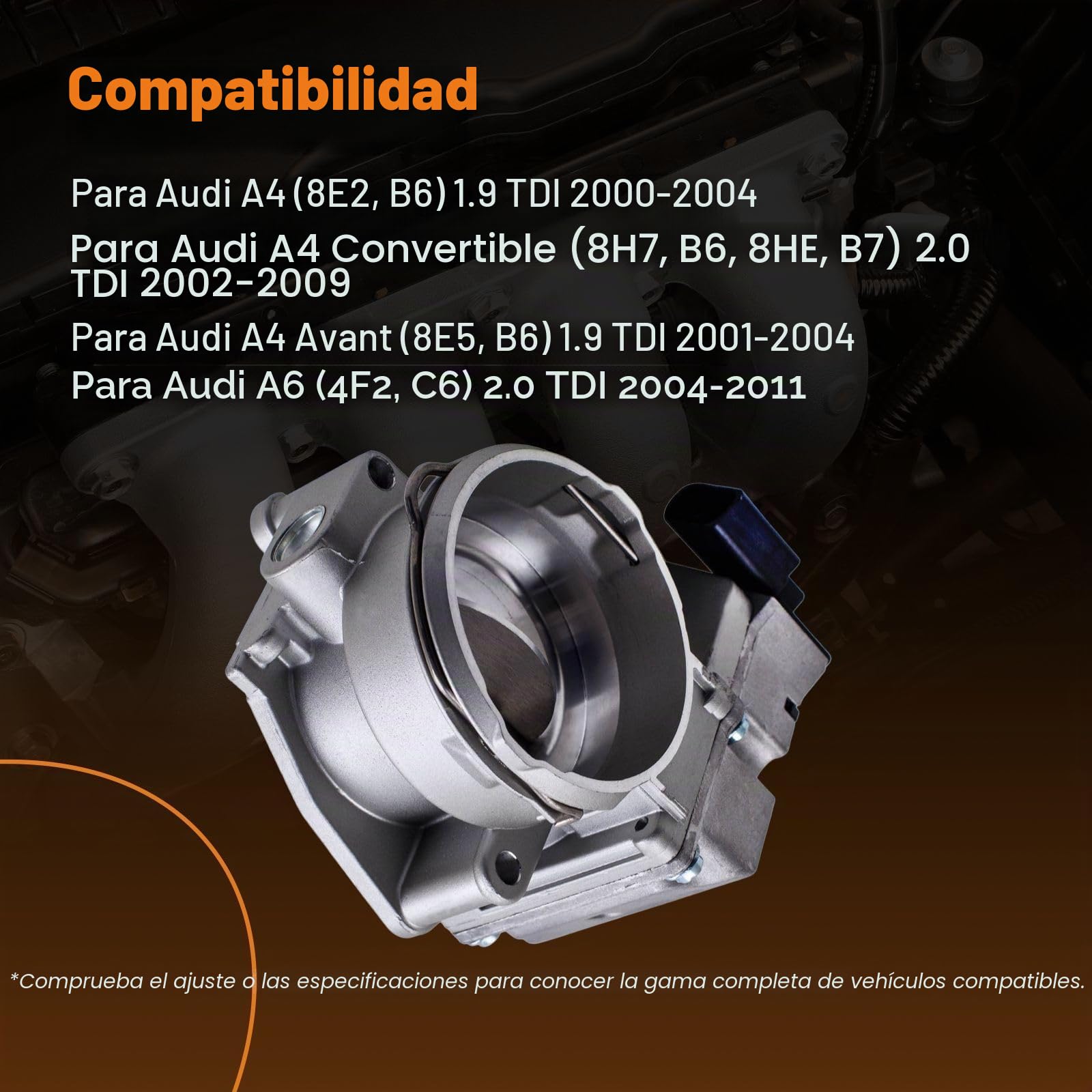 maXpeedingrods V?vula de mariposa 03G128063C para Passat 3B3 Variant 3B6 2.0 TDI