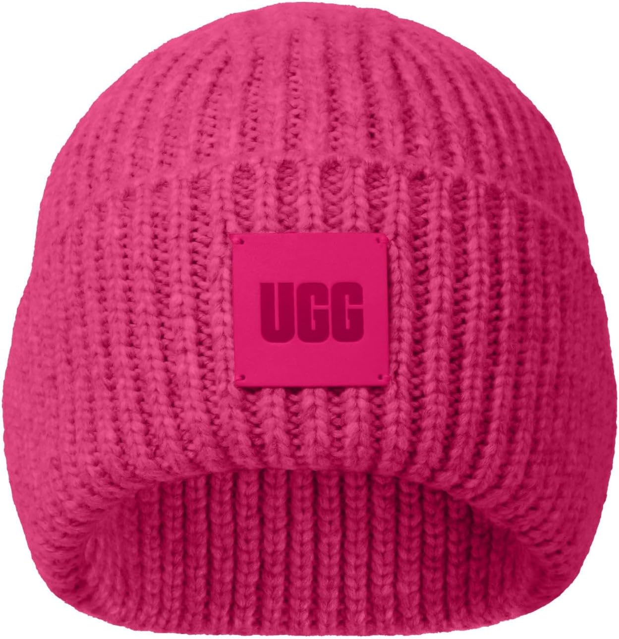 UGG Womens Chunky Rib Beanie with UGG Logo - Image 2