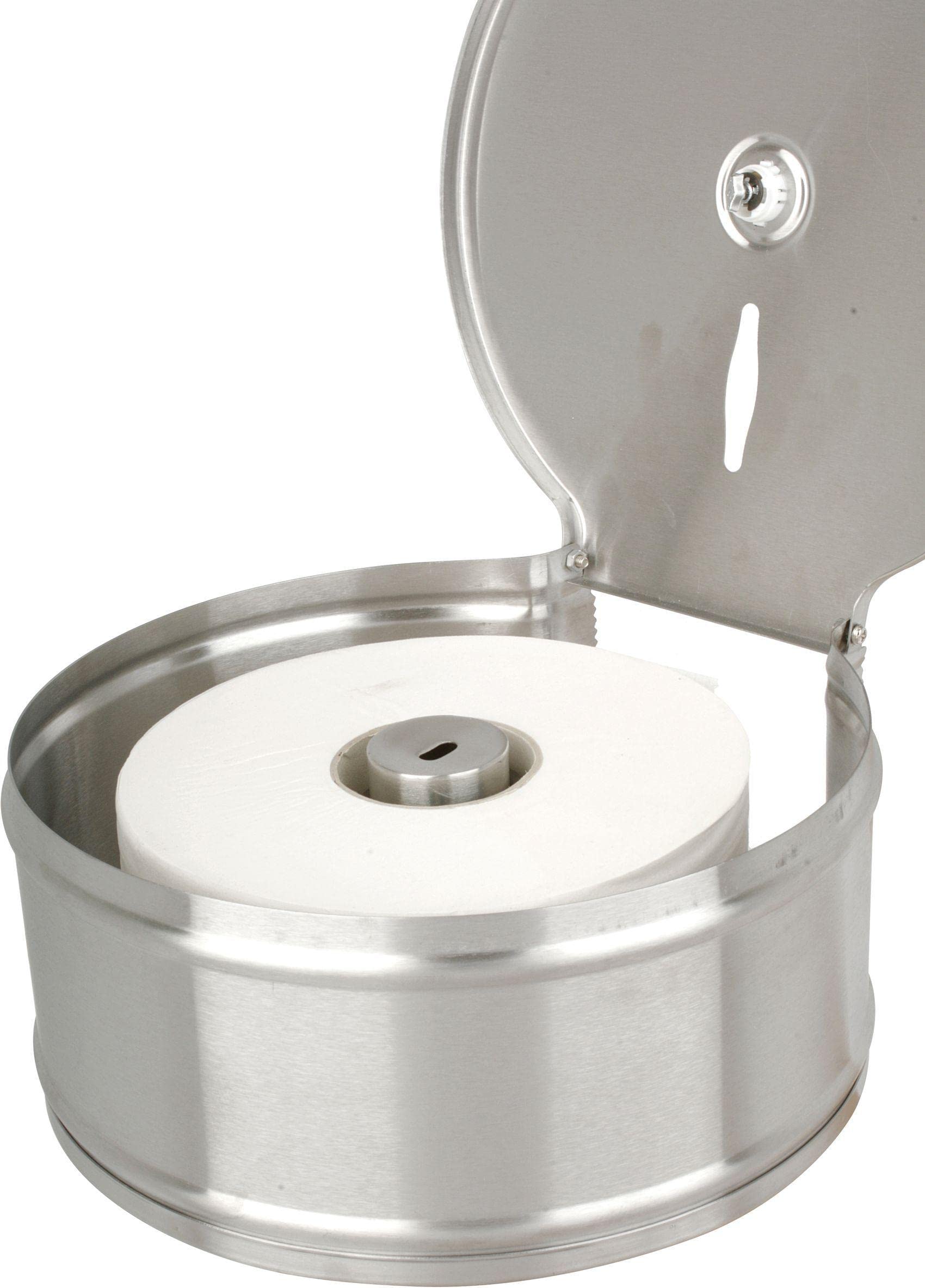 JUMBO JVD – Dispenser di carta igienica – Anti vandalismo in acciaio spazzolato