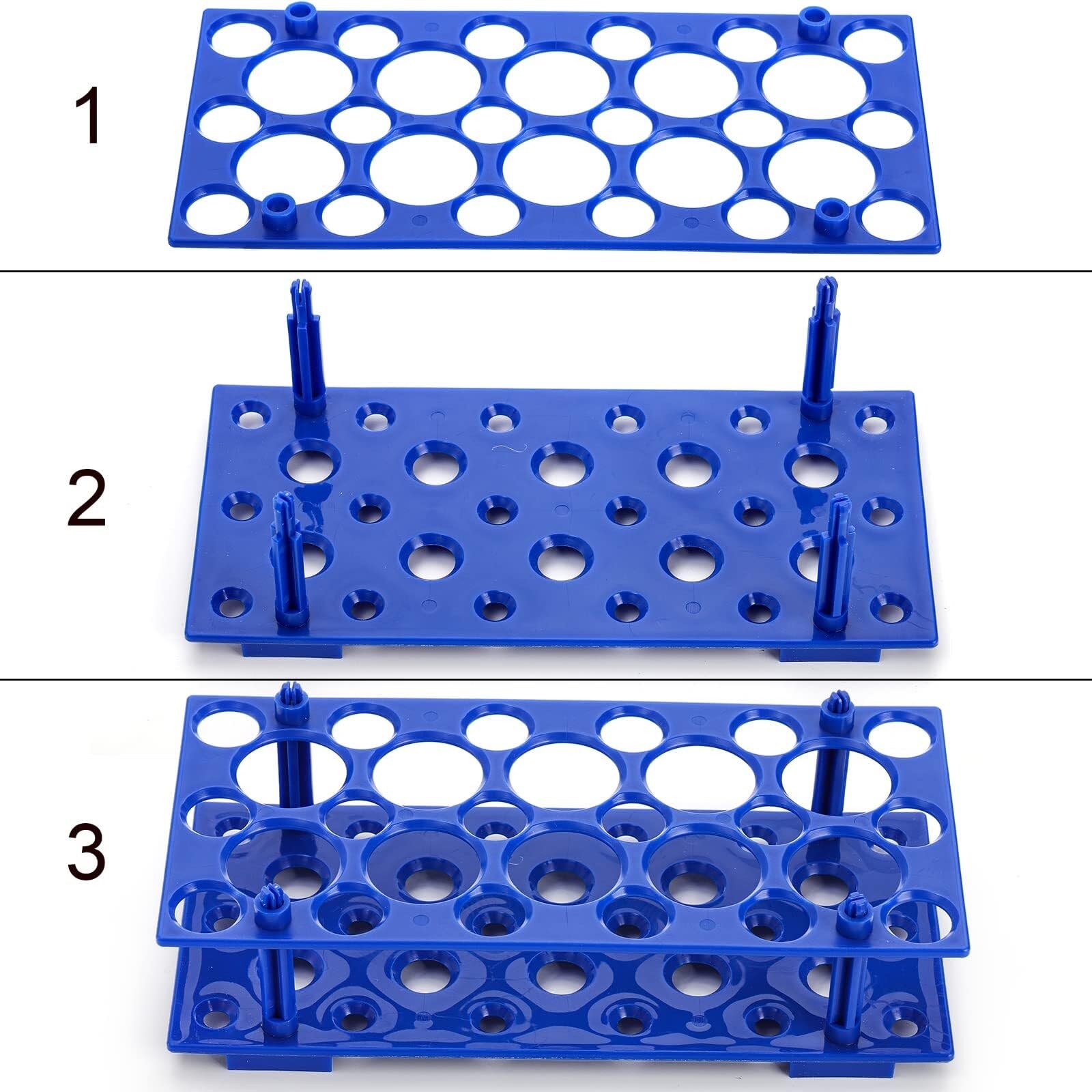 Reagenzglasständer Waschbar 6er-Pack 28-Well-Reagenzglasgestelle, Kunststoff-Reagenzglashalter for Laborzentrifugen, for 10 ml/15 ml/50 ml-Röhrchen Schule Labor