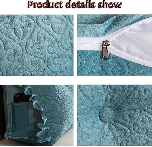 Miniatura 3 de Almohada de lectura triangularalmohada larga para cabecero, almohada de cama de lectura, respaldo triangular, cojín de apoyo de posicionamiento de