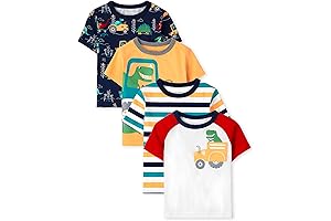 Adorable Baby Toddler Boy's Short Sleeve Crew Neck Tee Shirts