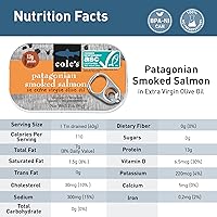 Vista 4 de COLE'S MARISCOS - Salmón ahumado empaquetado a mano en aceite de oliva, mariscos sin conservantes, pescado enlatado, alto en proteínas y omegas