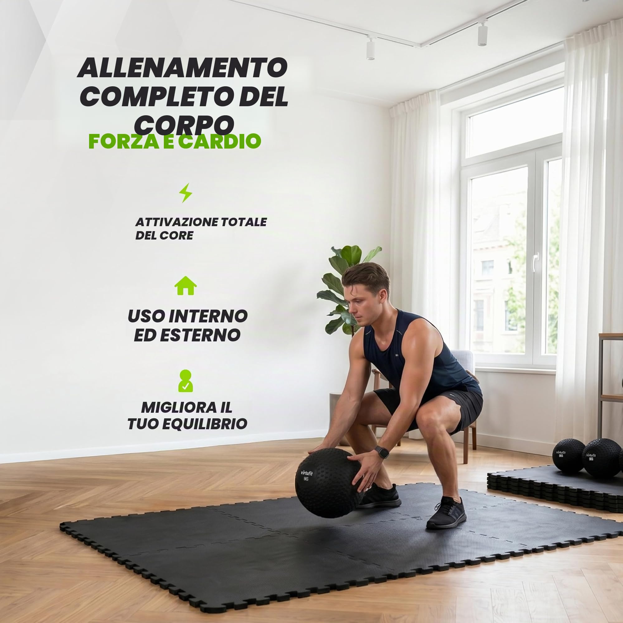 VirtuFit Slam Ball, da 3 kg a 15 kg