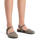 DREAM PAIRS Women's Flat Sandals Cork Round Toe Footbed with Ankle Strap and Arch Support for Casual Work Office Slingback Dress Shoes