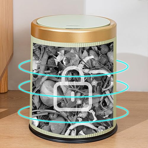 Miniatura 6 de URALFA Basurero inteligente de baño sin contacto, cubo de basura automático con sensor de movimiento de 2.8 galones con tapa, cubo de basura