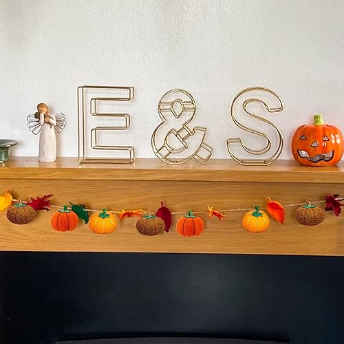 Miniatura 4 de Guirnalda de calabaza de fieltro, juego de calabaza, decoración de calabaza, guirnalda de otoño, festiva de temporada para interiores y exteriores,