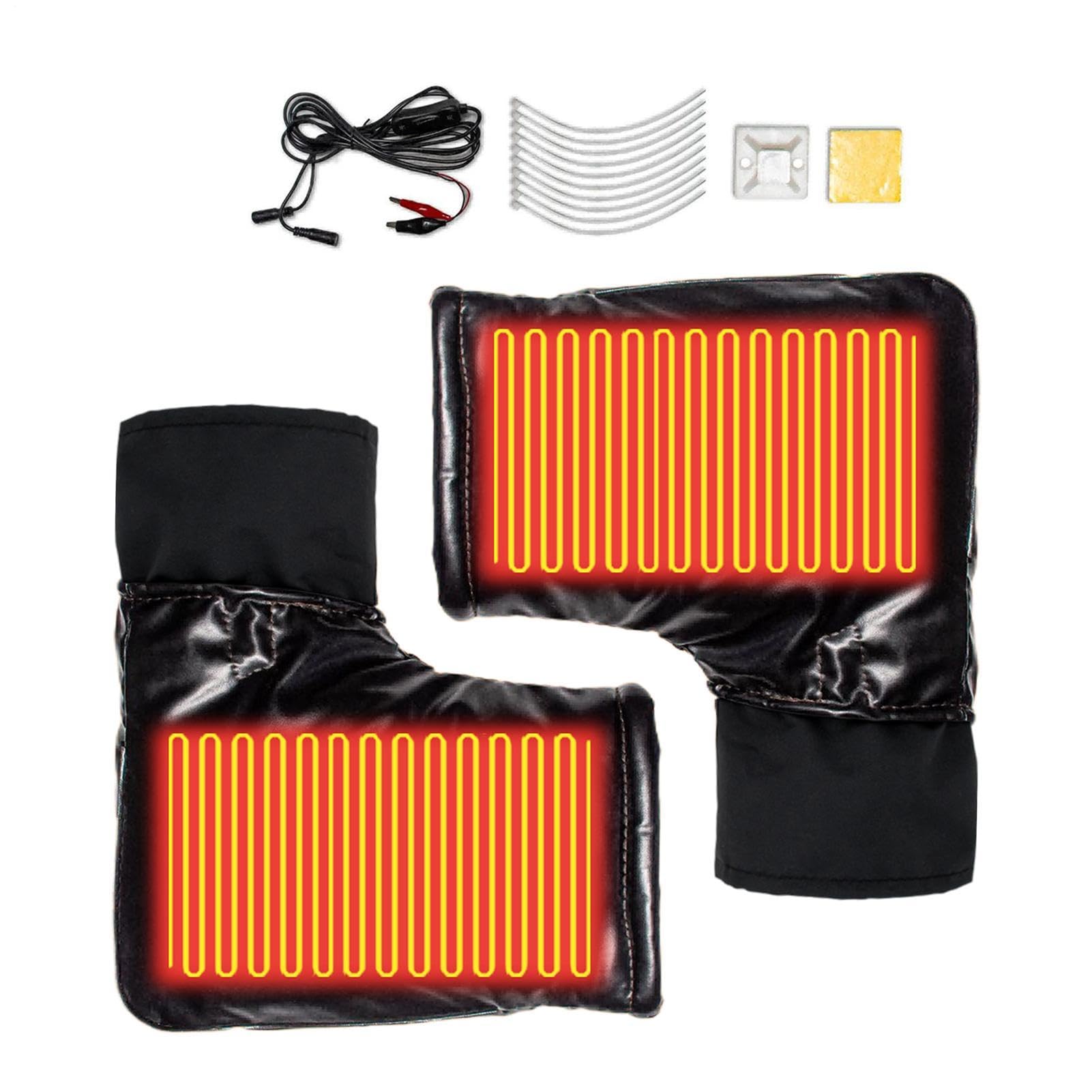 Paracolpi Per Manubrio Da Moto Da Neve Guanti Riscaldanti 12V | Guanti Per Manubrio Da Moto Da Neve Impermeabili E Riscaldati Per Inverno Motocicletta Manopole Guanti Ciclismo ATV Bici