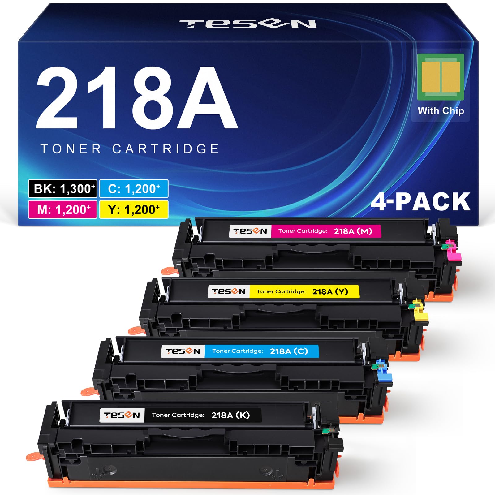 Photo 1 of 218A Toner Cartridges 4-Pack Compatible for HP 218A 218X Color Pro MFP 3301