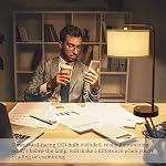 Ensemble de lampes de table de grande taille 2, Lampe de chevet entièrement dimmable avec USB Ports C+A 25" Lampes de table de nuit modernes avec des nuances de tissu de lin, lampe de bureau de lecture pour chambre bureau salon, LED Ampoule incluse