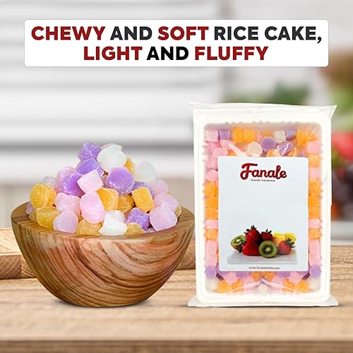 Miniatura 9 de Fanale Mini pastel de arroz dulce Mochi – Merienda mixta original/arco iris para aderezos de yogur congelado/coberturas de helado/coberturas de