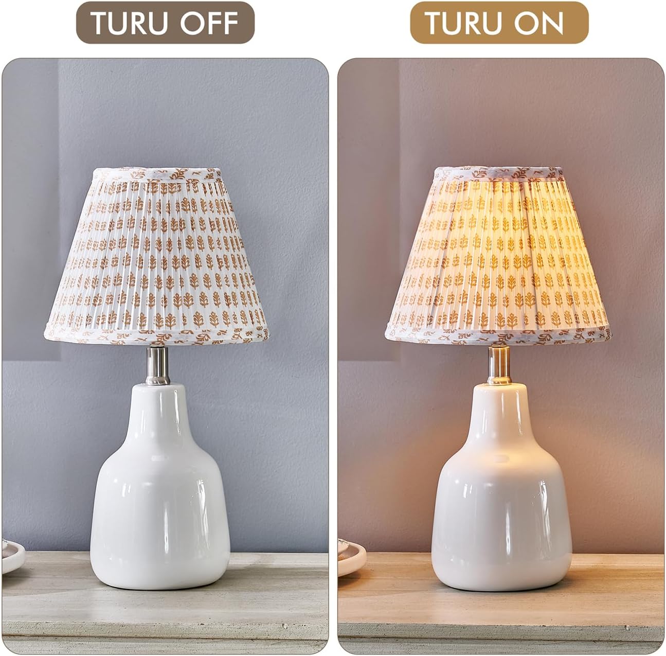 Uno Lamp Shade,Drum Pleated Lamp Shades 5" Top x 9" Bottom x 7" Slant Height,Barrel Small Replacement Lampshade (Uno Fitter), Fabric Lampshades Table lamp Shades Bottle Lamp Shade,1 Pack(Brown Floral)