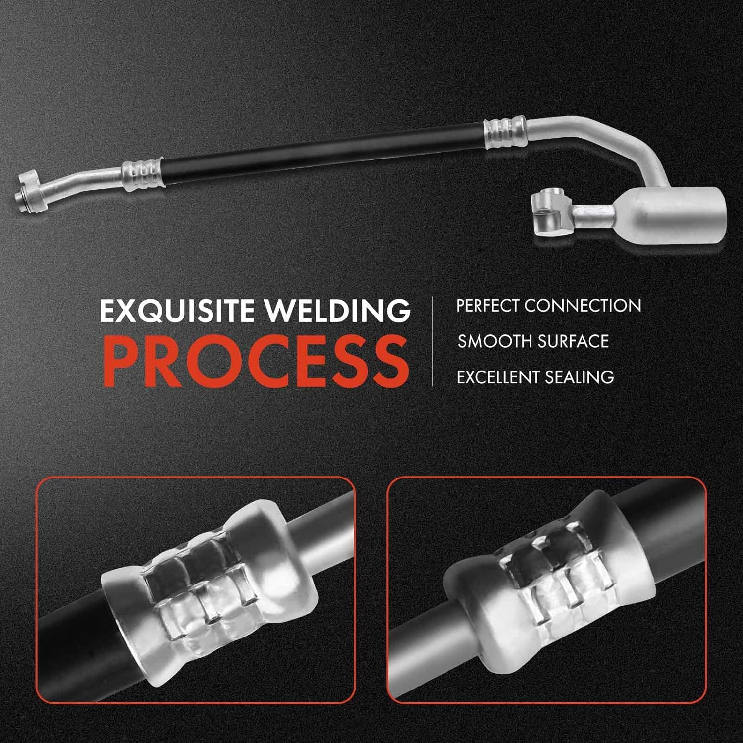 A-Premium A/C Suction Hose Assembly Compatible with Dodge Journey, 2011-2019, 2.4L, GAS, without Rear Temperature Controls, Compressor to Evap