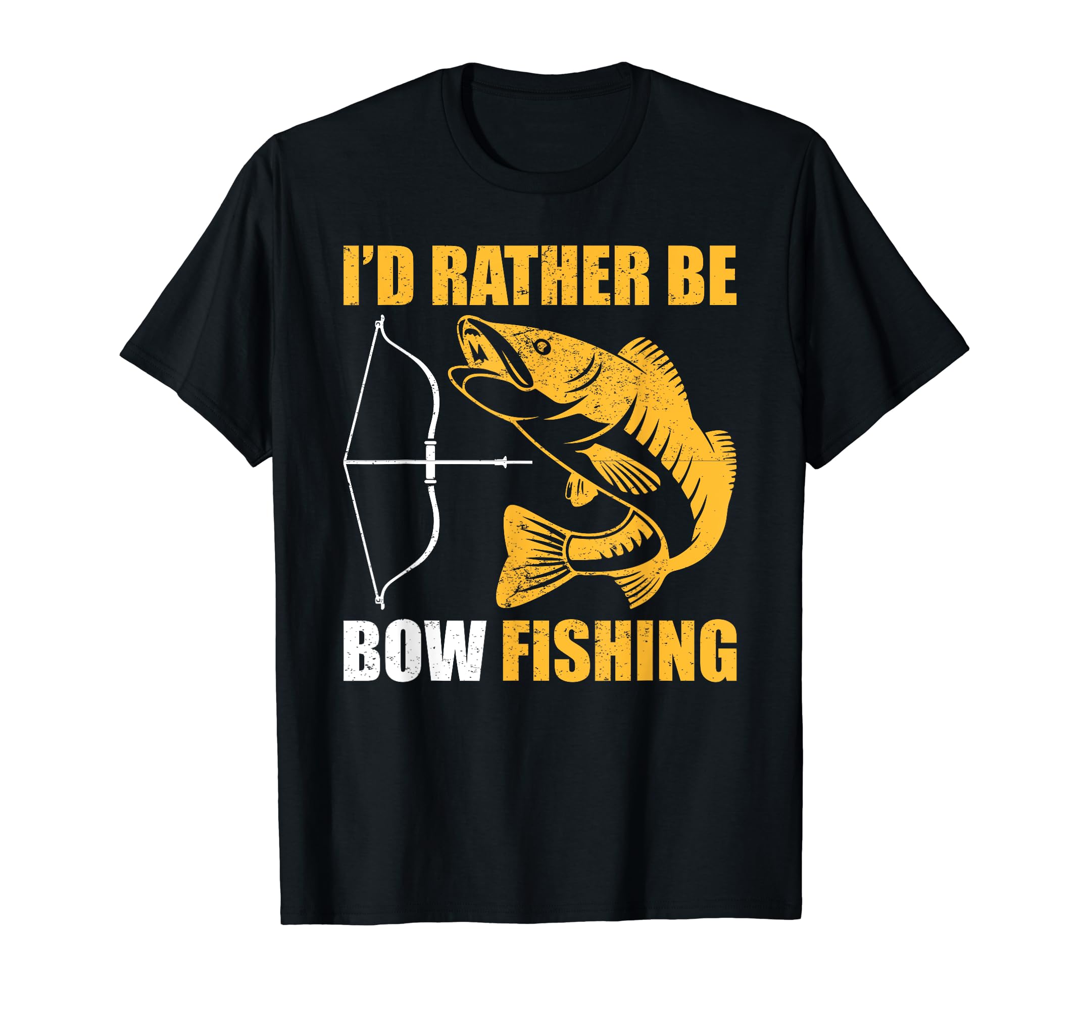 Bow Fishing Gifts Shirt for Fish Hunters Co.I'd Rather Be Bow Fishing - Funny Bowfishing Lover Bowfisher T-Shirt