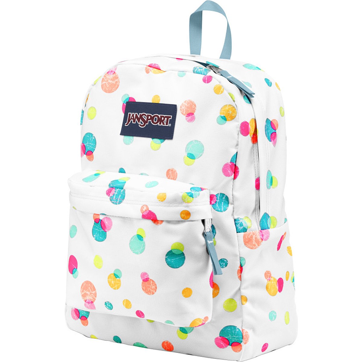 JanSport Superbreak Backpack - 1550cu in Pink Pansy Confetti Dots, One Size