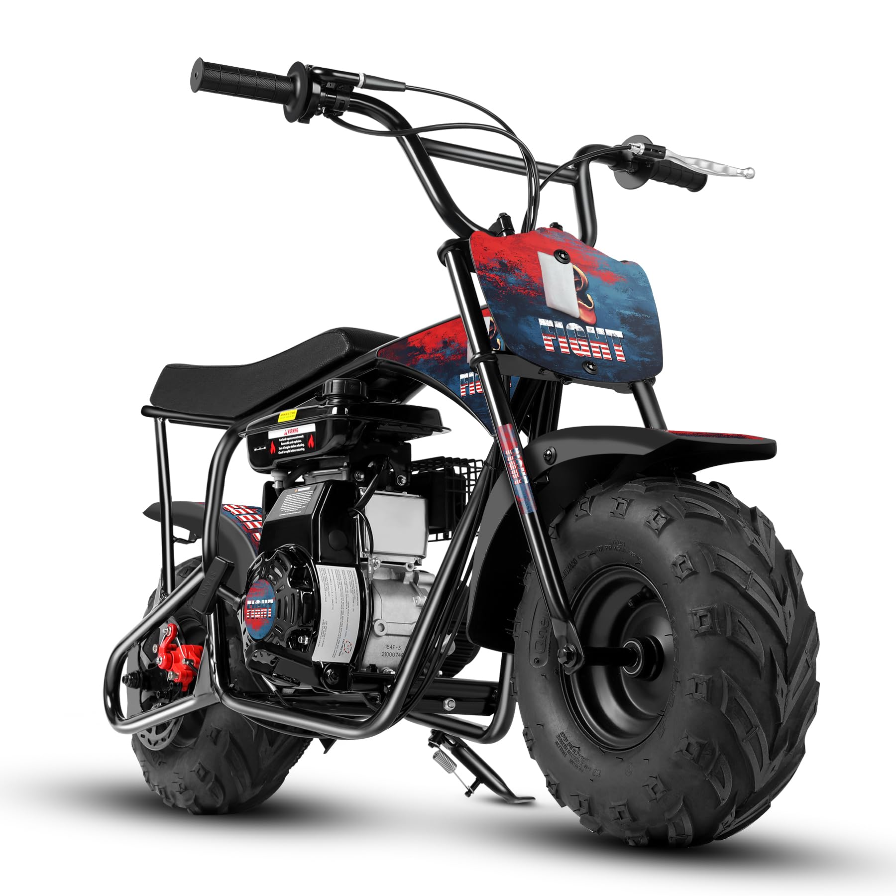 Oryxearth 105CC 4-Stroke Kids Dirt Bike, Gas Powered Off Road Mini Dirt Bike Pit Bike with Automatic Transmission and Pull Start for Kids Ear Sticker