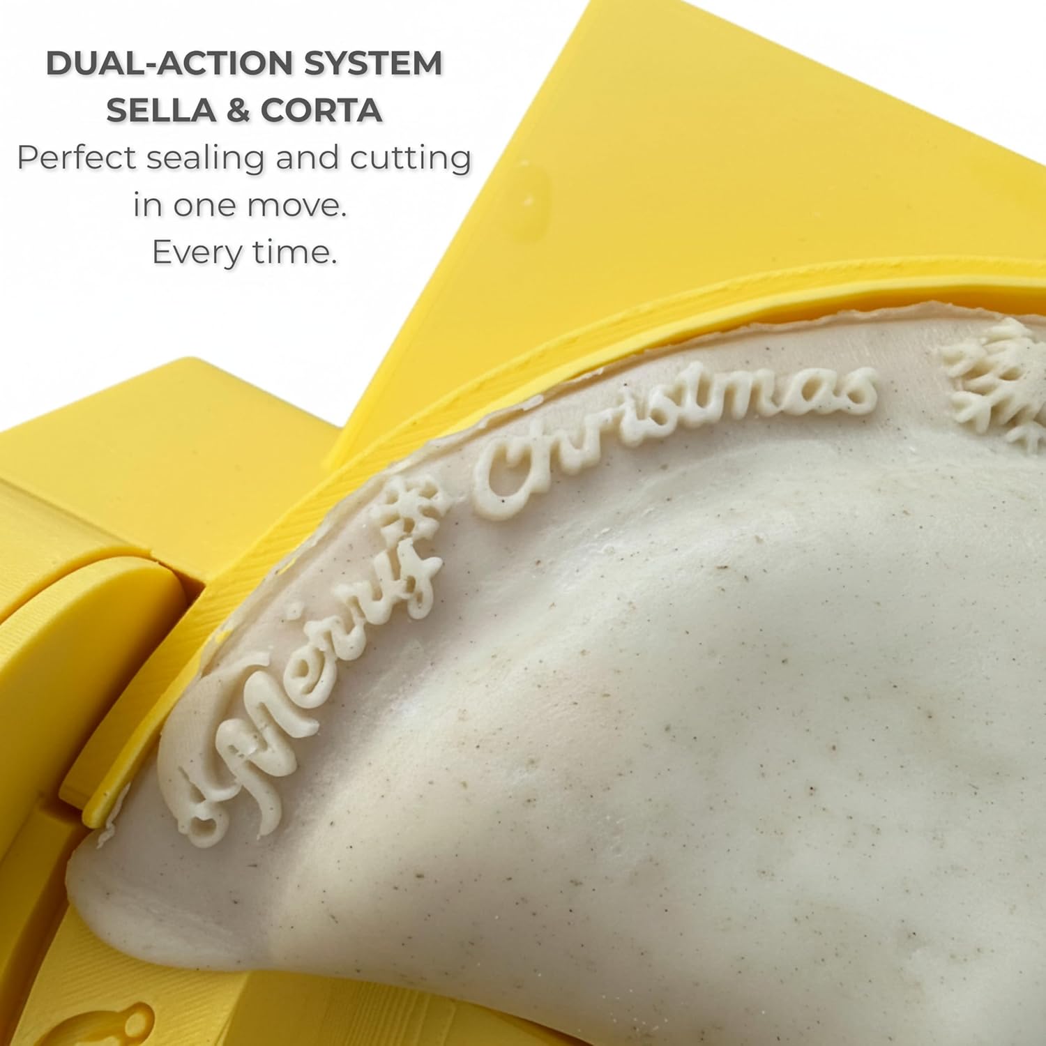 Empanada Press Christmas Edition, Cuts & Seals, Dumpling Maker, 3 Holiday Designs, Made in USA. (Snowflake, 7)