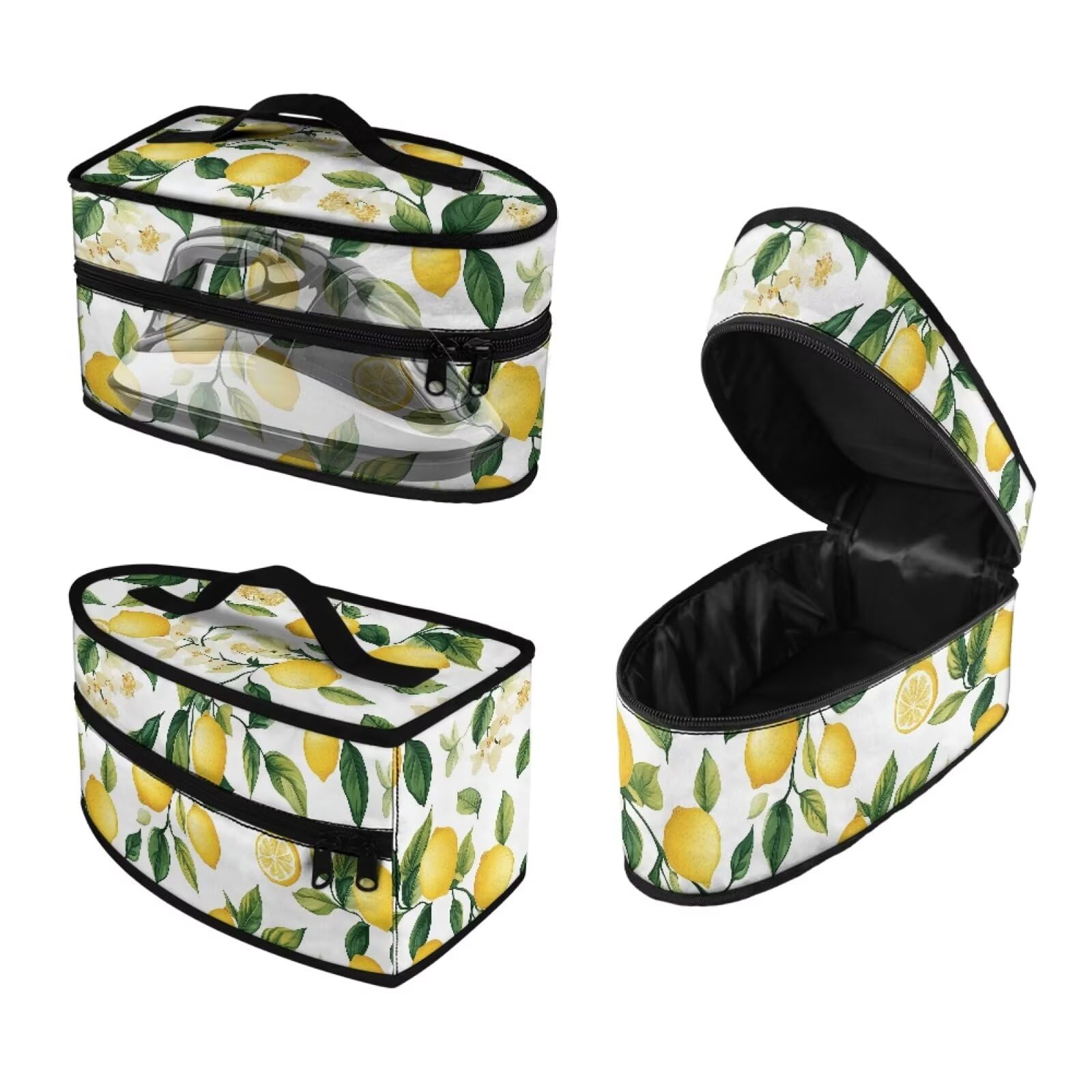 ASQVTIFE Fresh Lemon Iron Case Storage with Handle Travel Steam Iron Bag for Handheld Garment Steamer Storage Bag for Travel Clothes Steamer Universal for Most Iron Steam Iron Storage Bags Print