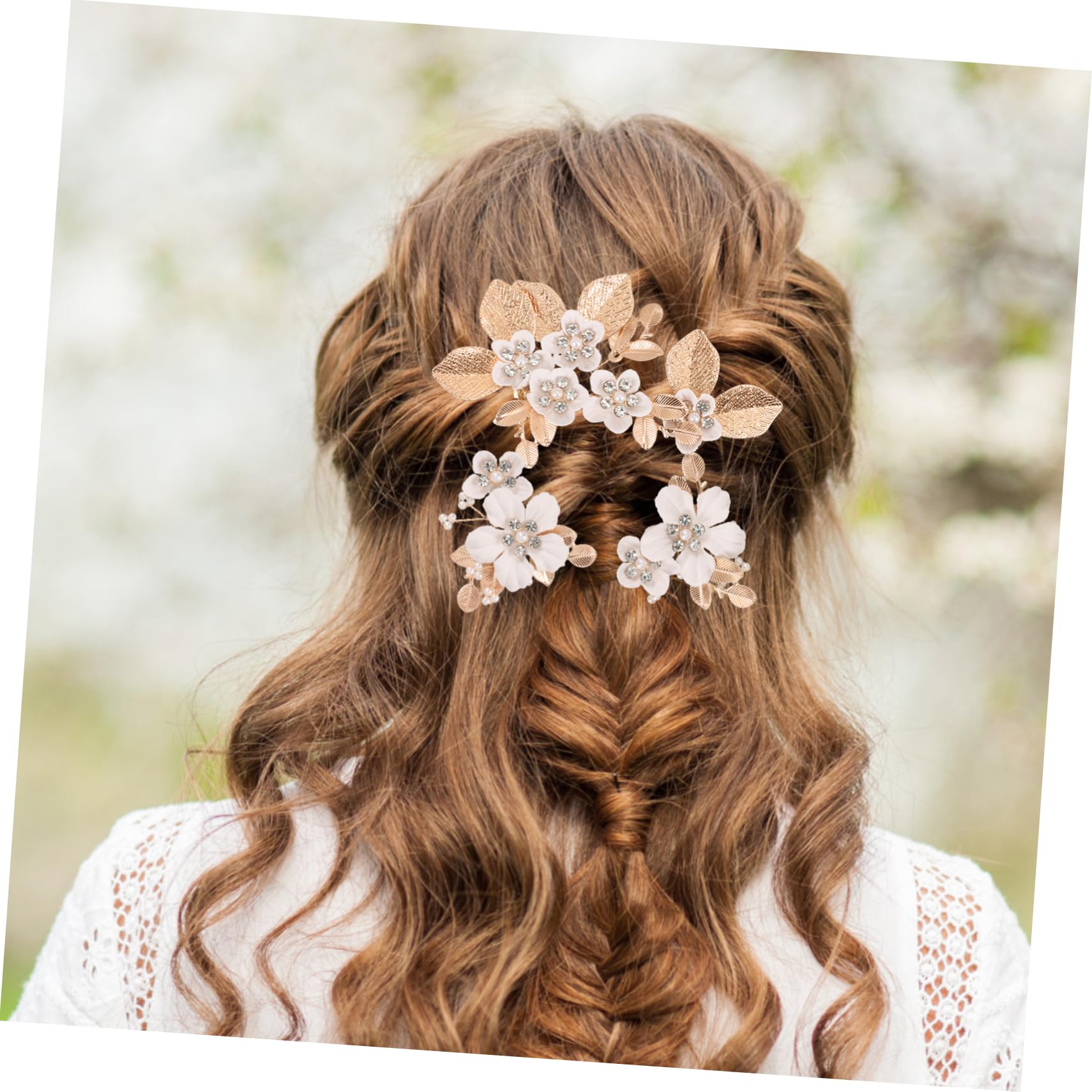FOMIYES 4 Sets Blätter Und Blumen Haarkamm Hochzeit Haarkamm Clip Braut Kopfschmuck Blumen Haarnadel Haarschmuck Für Mädchen Für Mädchen Dekorative Haarkämme