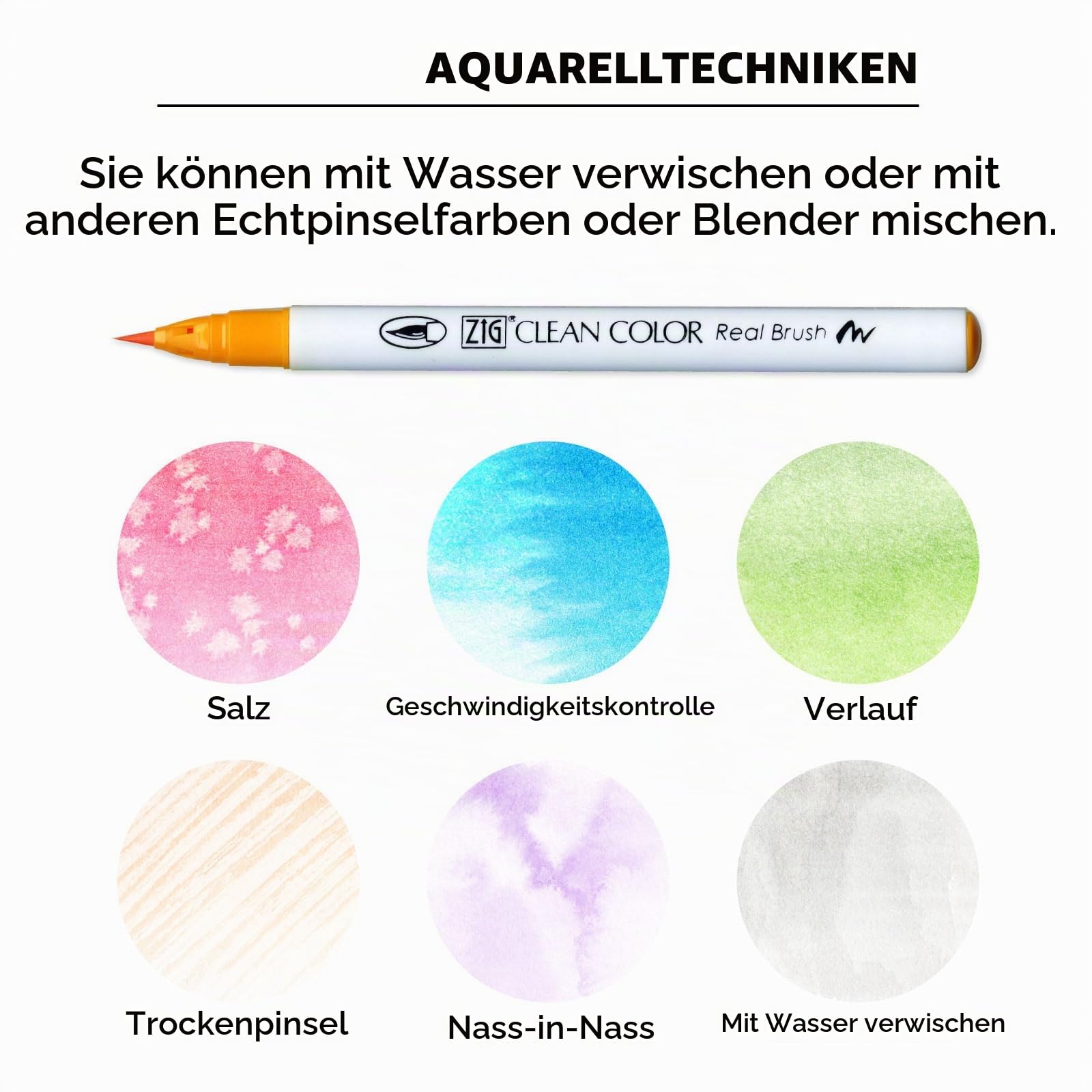 Kuretake Zig Clean Color Real Brush (36 Colors)