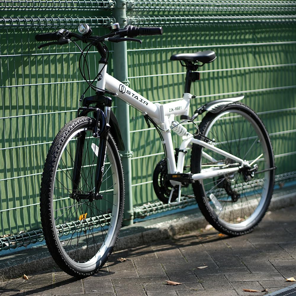 Amazon | STAIR 折りたたみ マウンテンバイク 自転車 シマノ21段変速