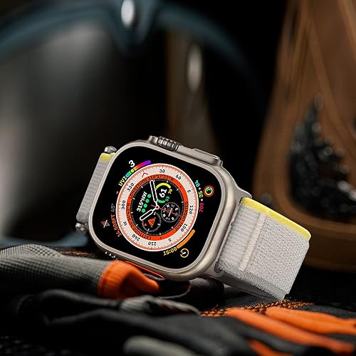 Miniatura 6 de HITZEE Compatible con Apple Watch Band de 1.929 in, 1.772 in, 1.732 in, 1.654 in, correas trenzadas de nailon suave, correa deportiva ajustable