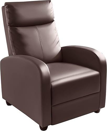 Homall - Silla reclinable acolchada de cuero sintético para sala de estar, sofá reclinable moderno, asiento de club y teatro en casa