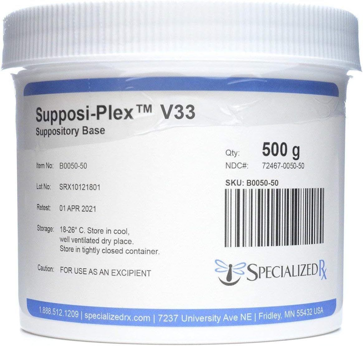 Supposi-Plex™ V33 Suppository Base (500g)