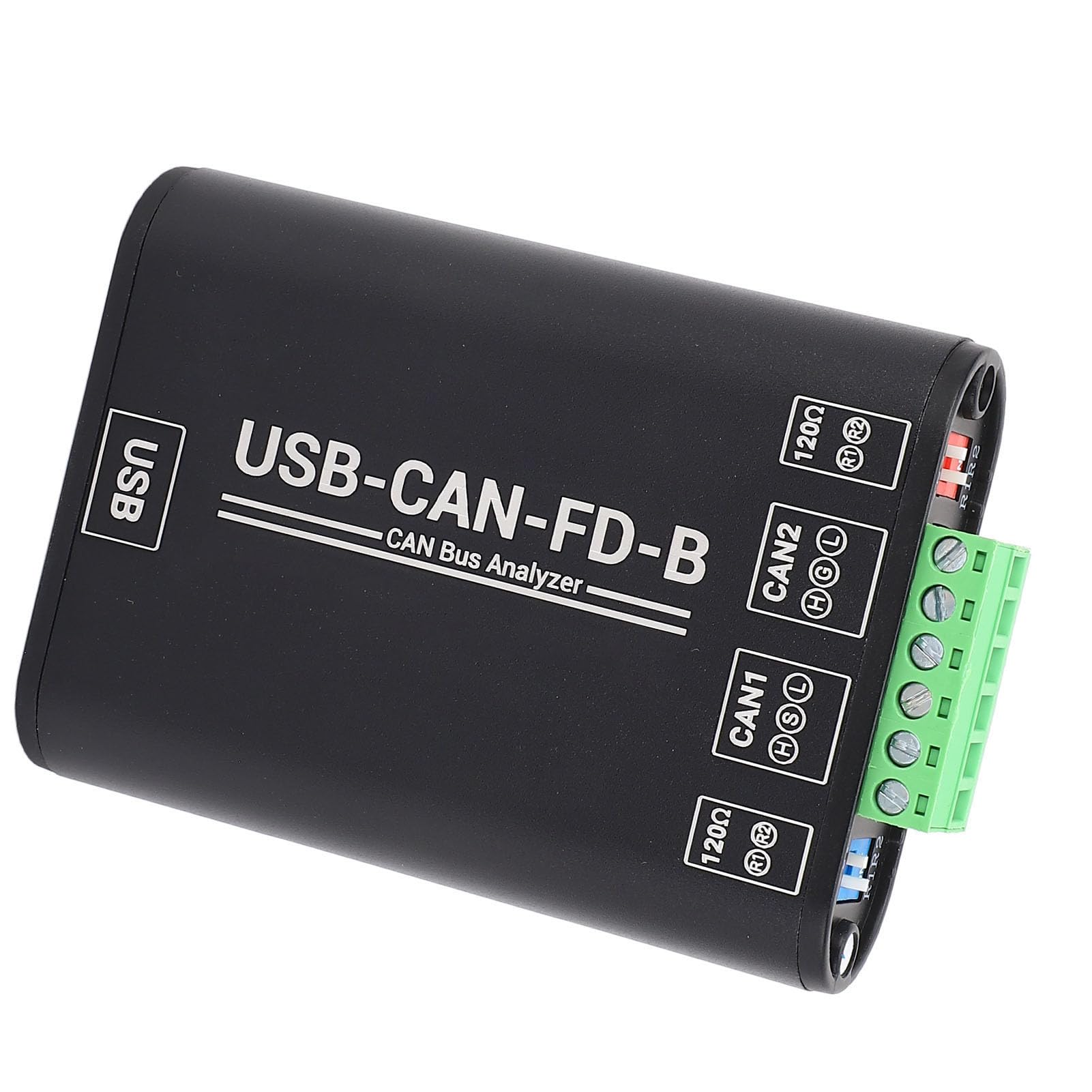 Analizator USB CAN Bus Dwukanałowy Konwerter Interfejsu CAN FD z izolacją elektryczną dla Automatyki Przemysłowej Systemy Zasilania i Sterowania Obsługa Systemu Operacyjnego