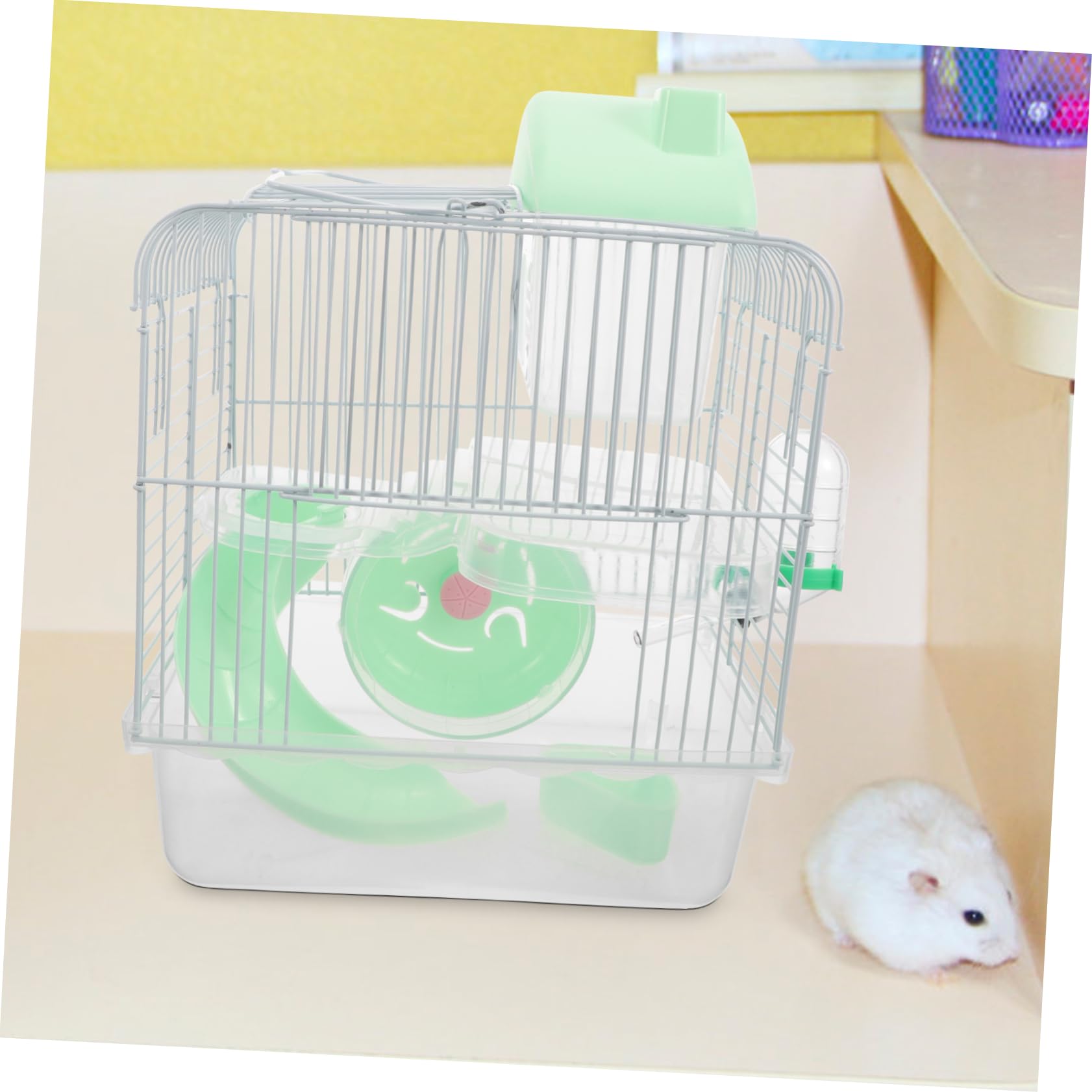 Toyvian Cage pour Hamster à Double Maison Spacieuse pour Hamster Et Chinchilla Cage à Plate-Forme pour Rat pour Animal De Compagnie