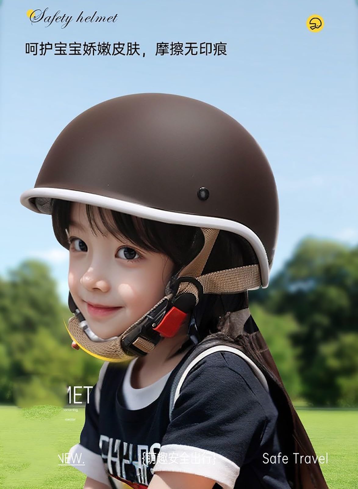 Casco Moto Bambino Scodellino ECE 22.06 Omologato, Elica Gialla Girevole, Nero Opaco Bordo Argento, Calotta ABS Leggera, Scooter Ciclismo Ragazzo Ragazza A2,58~53cm