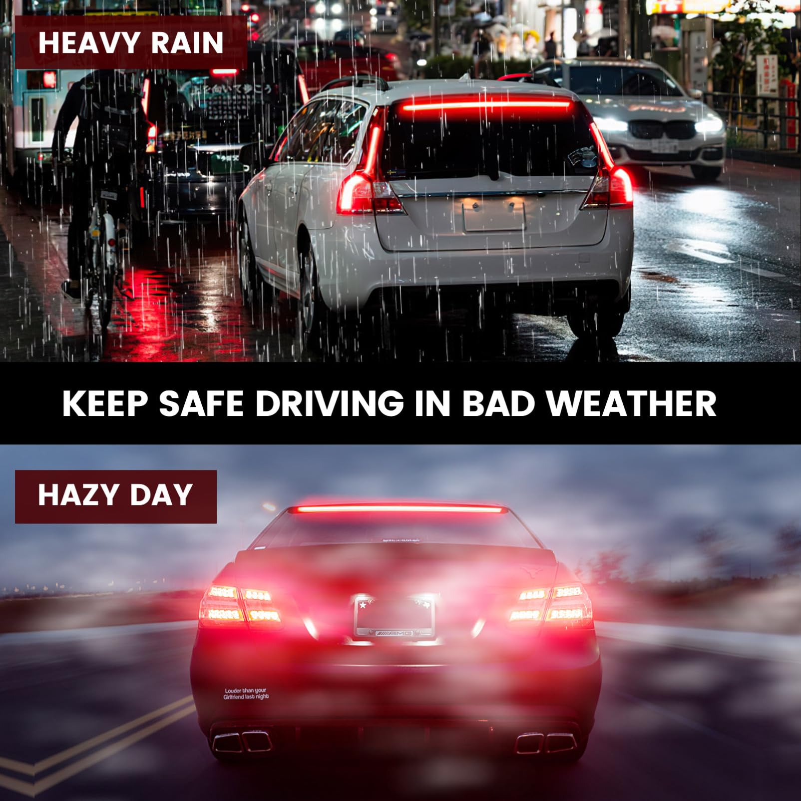 Tira de Luces LED de Señalización para Coche y Remolque | Barra de Emergencia, Luz de Advertencia Lateral, Protección Ip67, Material As Abs