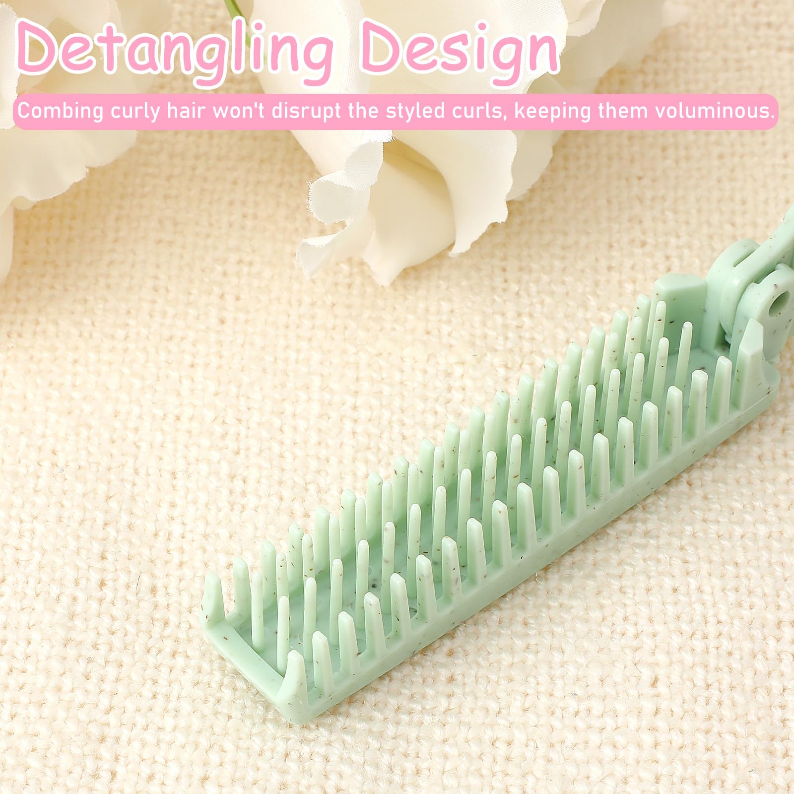 JJUNW 4 peines plegables de paja de trigo, cepillo plegable de viaje, herramienta de peluquería de doble cabeza para hombres y mujeres, perfecto para viajes