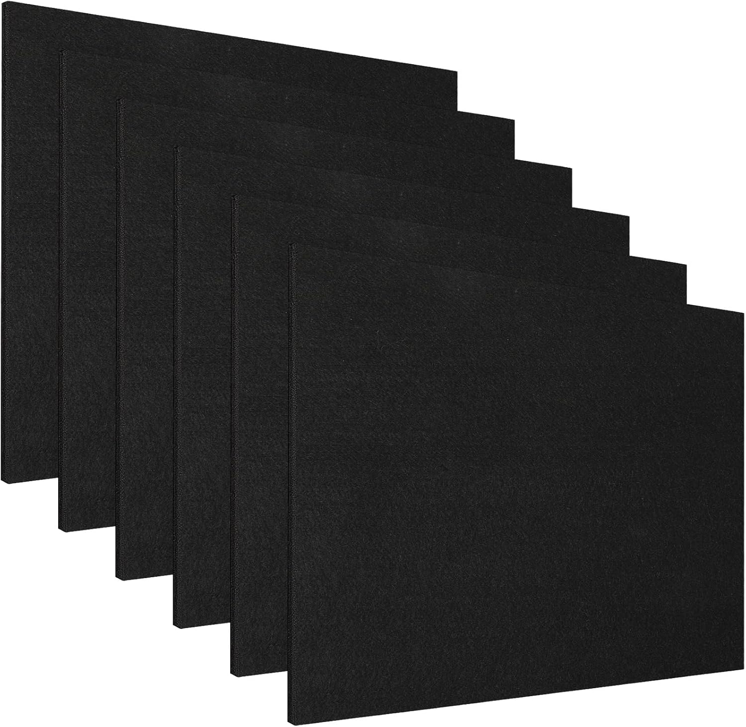 6 Pack 20'' x 20'' Welding Blanket Fireproof Pad 5mm Thickened Carbon Felt Wick Flame Retardant Protective Mat High Temperature Resistant 1800°f for Glass Blowing Camping Wood Stove Grill