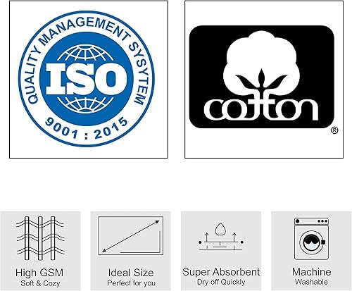 Miniatura 8 de COTTON CRAFT Simplicity toallas de mano ligeras de algodón hilado en anillo, varios colores