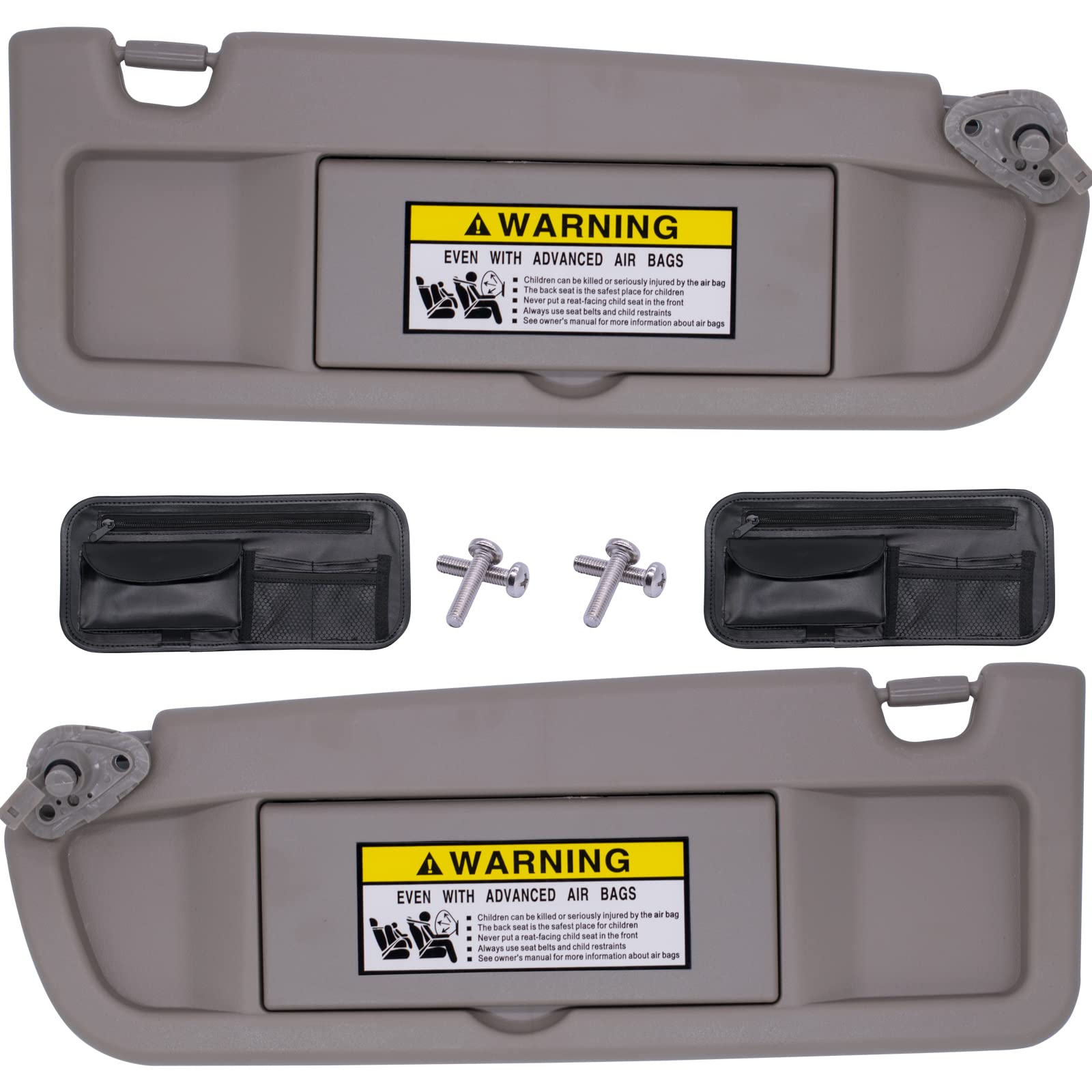 Automark Warm Gray Left &Right Side Sun Visor Compatible with Honda Civic 2006 2007 2008 2009 2010 2011 Replaces# 83230-SNA-A01ZE 83280-SNA-A01ZE