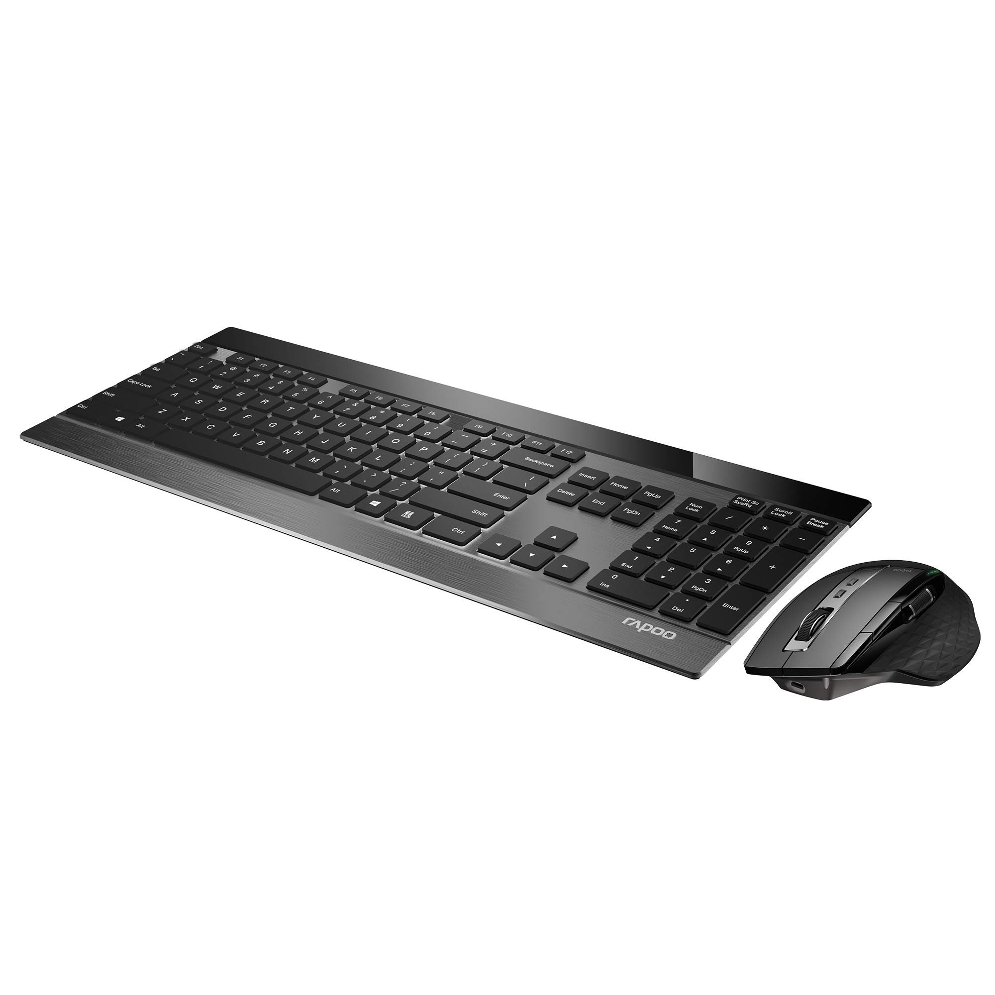 RAPOO 9900M Multi-modo inalámbrico ultra delgado teclado avanzado ratón conjunto combinado de escritorio | Negro